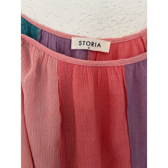 Women's -‎ Storia Pastel Striped Dress, Size Medium - Picture 3 of 7
